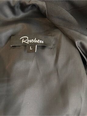 Rosedress Black Lined Blazer Dress w gold details
